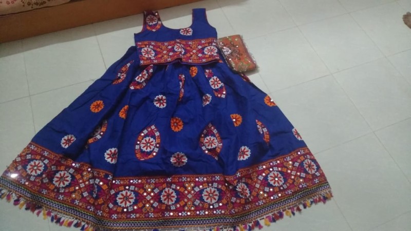 Sleeveless pattern chaniya Choli